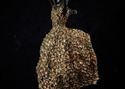 Rose Dress bronze partly patinated
